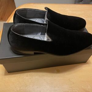 Men's Black Velvet Loafers